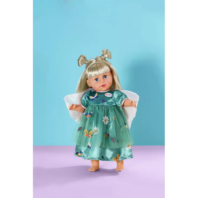 Suknelė lėlei ZAPF BABY born Fairy Dress su sparneliais 43 cm lėlėms, įvairiaspalvė, sulankstoma, nuo 3 metų