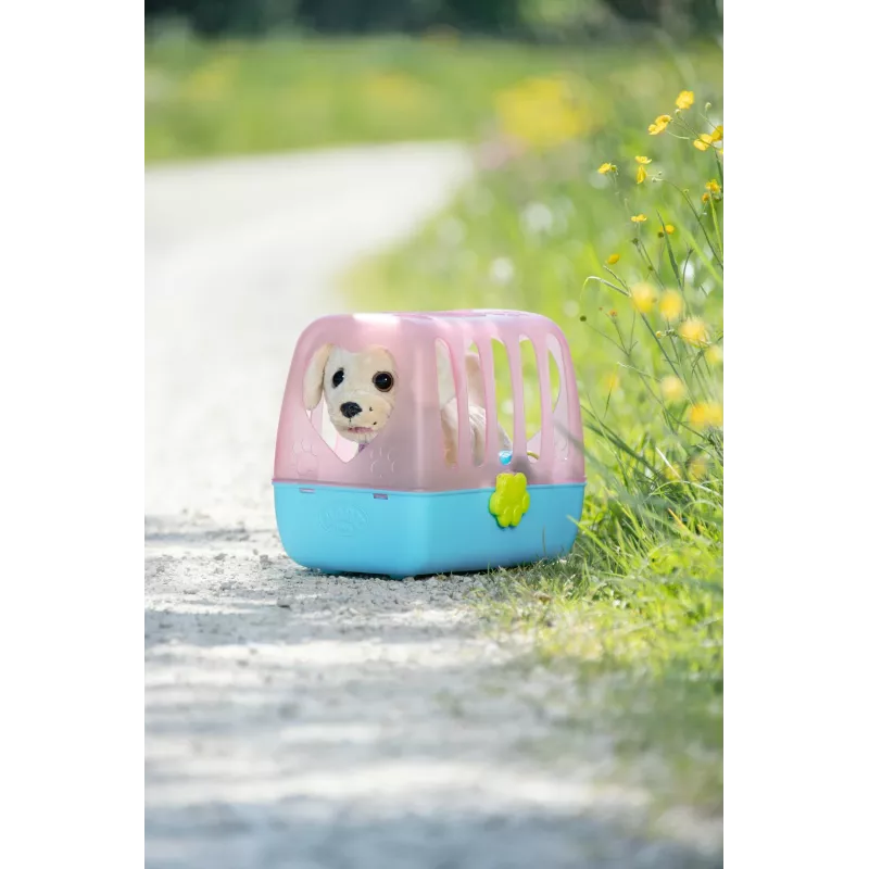 Šuo žaislinis ZAPF BABY born My Dog Lucky su dėže – tekstilė/plastikas, įvairiaspalvis, 3–12 m., reikalingi 4×AAA