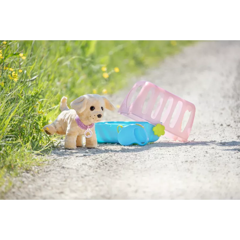 Šuo žaislinis ZAPF BABY born My Dog Lucky su dėže – tekstilė/plastikas, įvairiaspalvis, 3–12 m., reikalingi 4×AAA