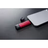 Išorinis SSD Kingston 2TB Dual USB-A/USB-C, USB 3.2 Gen 2, Skaitymas 1050 MB/s, Rašymas 950 MB/s, Juoda/Raudona