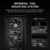 Korpusas PC Midi Tower CORSAIR FRAME 5000D RS — Juodas, ATX/EATX palaikymas, 3x140 mm priekiniai ventiliatoriai, grūdintas stiklas, 250×556×542 mm