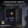 Korpusas PC Midi Tower CORSAIR FRAME 5000D RS — Juodas, ATX/EATX palaikymas, 3x140 mm priekiniai ventiliatoriai, grūdintas stiklas, 250×556×542 mm