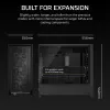 Korpusas PC Midi Tower CORSAIR FRAME 5000D RS — Juodas, ATX/EATX palaikymas, 3x140 mm priekiniai ventiliatoriai, grūdintas stiklas, 250×556×542 mm