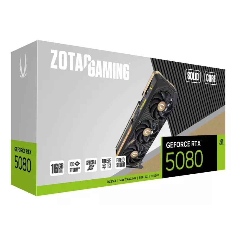 ZOTAC GAMING GeForce RTX 5080 SOLID CORE 16GB GDDR7 vaizdo plokštė