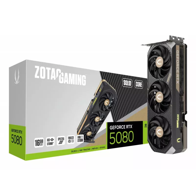 ZOTAC GAMING GeForce RTX 5080 SOLID CORE 16GB GDDR7 vaizdo plokštė