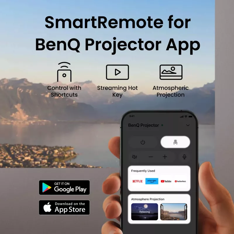 BenQ TK705STi trumpo fokusavimo projektorius – DLP UHD 4K (3840×2160), 3000 ANSI liumenų, LED šviesos šaltinis, 16:9, poslinkis 100%
