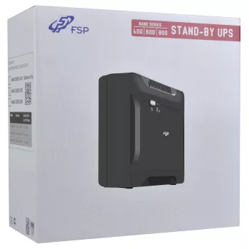 FSP Nano 600 nepertraukiamo maitinimo šaltinis (UPS) Atsarginis (Offline) 0.6 kVA 360 W 2 AC lizdai