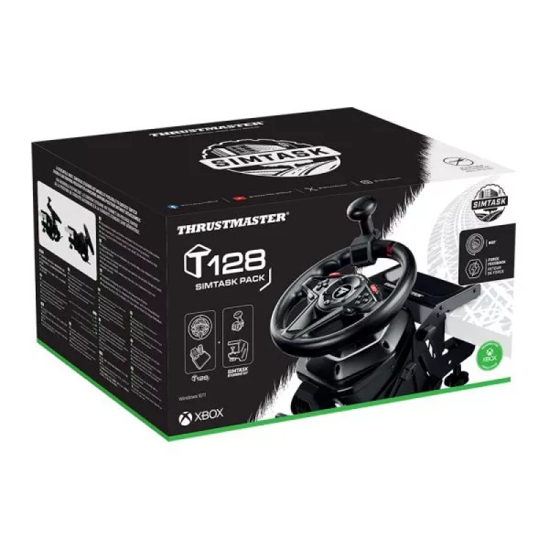 Thrustmaster T128 Black USB vairas su pedalais PC, Xbox One, Xbox Series S, Xbox Series X