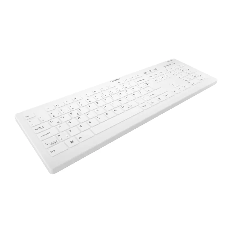 Contour Design Active Key Contour QuickClean Medicininė klaviatūra su nuimamu dangteliu Pilno dydžio Belaidis Baltas DE C8112