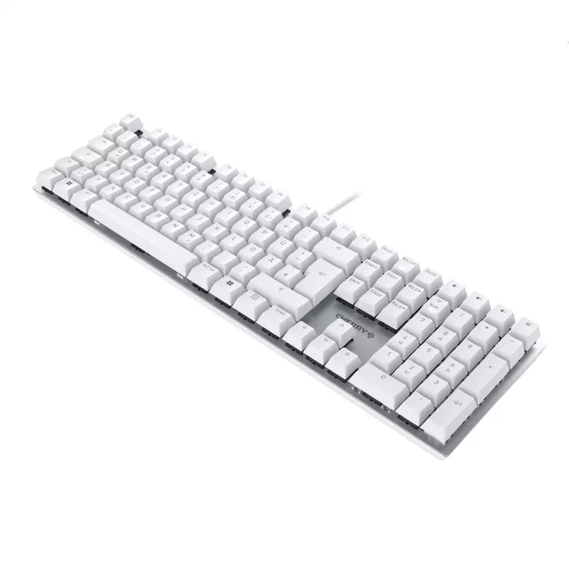 Mechaninė klaviatūra CHERRY KC 200 MX Universal USB QWERTZ Vokiška Sidabrinė Balta Mechaninė 109 klavišų