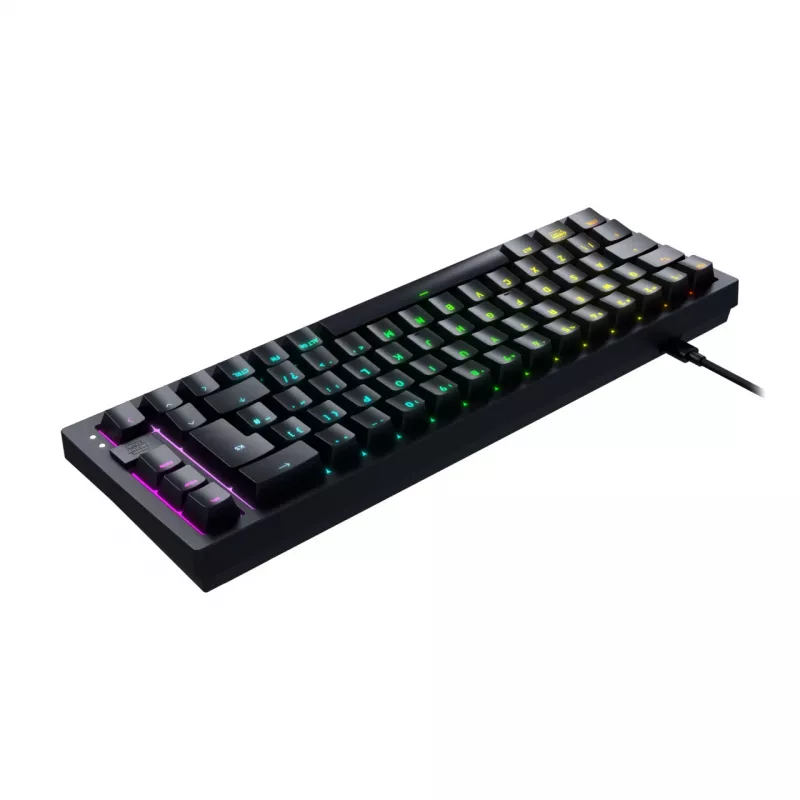 CHERRY K5V2 Kompaktiška klaviatūra žaidimams USB QWERTZ Juoda 68 klavišai RGB LED