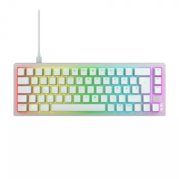 CHERRY K5V2 Kompaktiška klaviatūra Žaidimų USB QWERTZ Vokiška Balta 68 klavišų RGB LED
