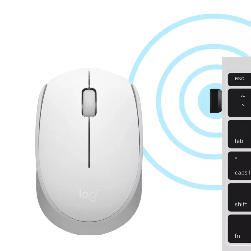 LOGITECH M171 belaidė optinė pelė, balta, EMEA