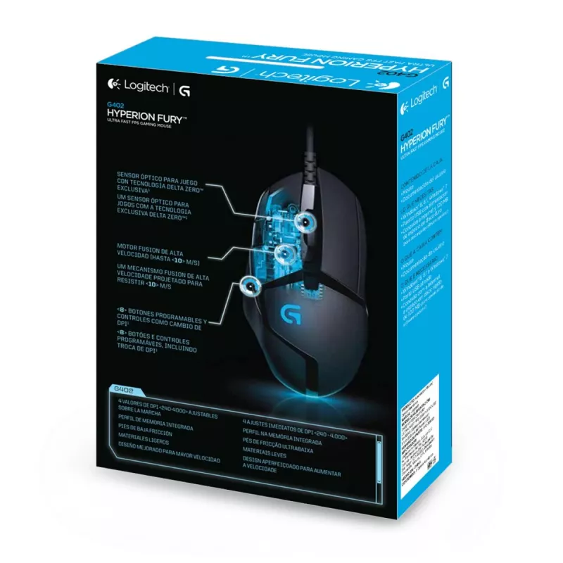 LOGITECH G402 Hyperion Fury žaidimų pelė USB