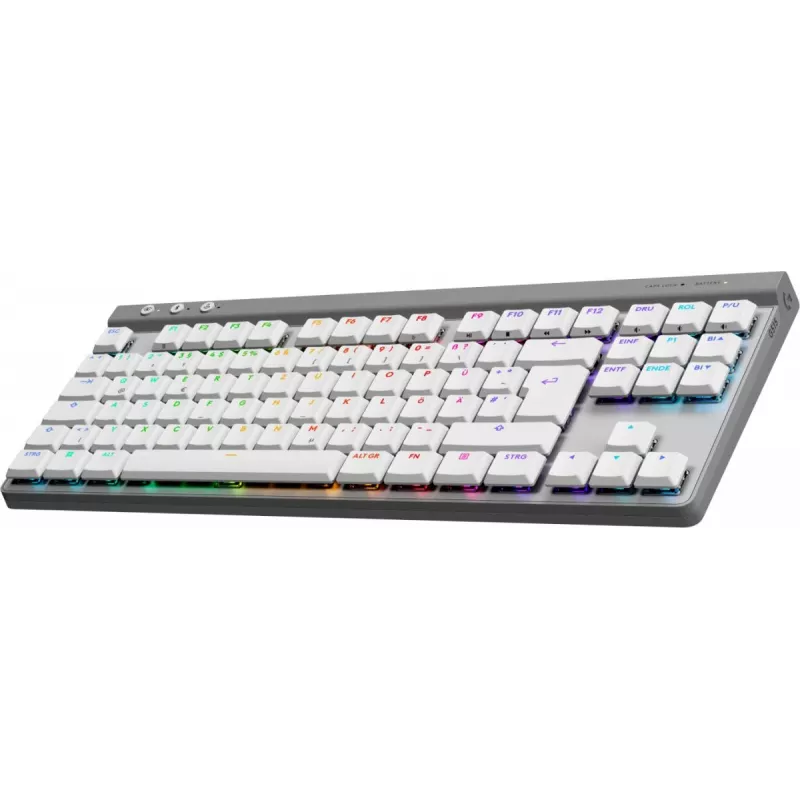 Logitech G515 LIGHTSPEED TKL belaidė žaidimų klaviatūra, QWERTZ (vokiška), balta