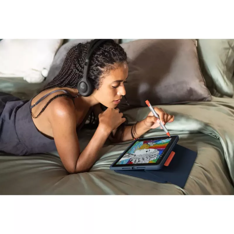 LOGITECH Rugged Combo 3 Touch - Mėlyna - QWERTZ DE - EMEA