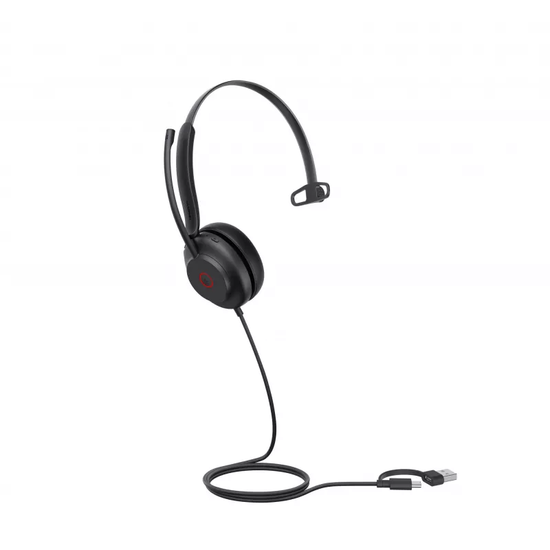 Yealink UH35 Mono belaidė ausinė USB-C/A, laidinė, 20–20000 Hz, skambučiai/muzika, 96,5 g, juoda