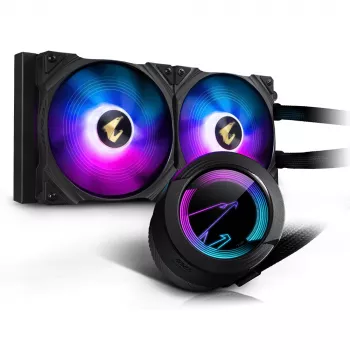 GIGABYTE AORUS WATERFORCE 280 procesoriaus vandens aušintuvas, viskas viename, juodas