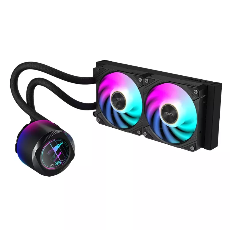 All-in-one skysčio aušintuvas GIGABYTE AORUS WATERFORCE X II 240 2x120mm ARGB ventiliatoriai