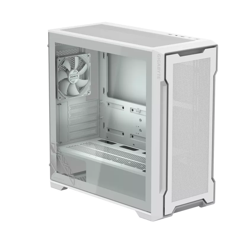 PC korpusas GIGABYTE C102 GLASS Midi Tower Baltas