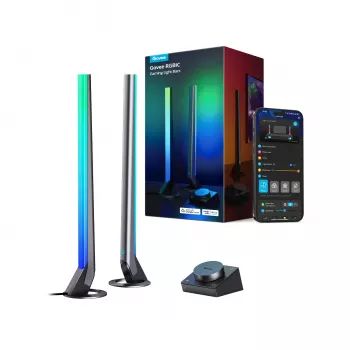 Išmanusis apšvietimo rinkinys Govee H6047, Wi‑Fi/Bluetooth, 12V 24W, juodas, 5 vnt.