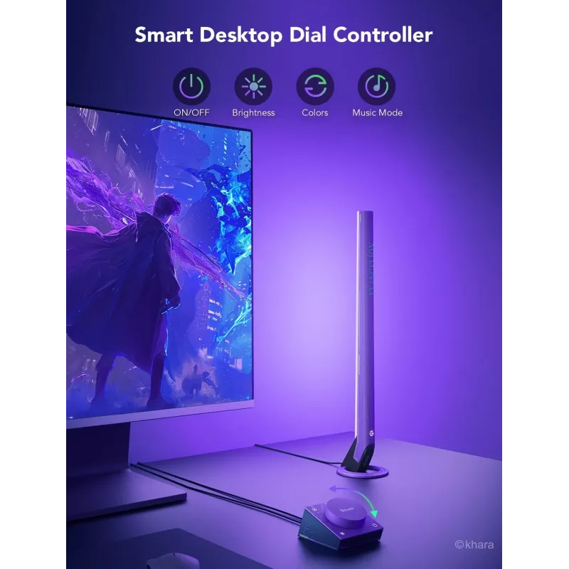 Išmanusis apšvietimo rinkinys Govee H6047, Wi‑Fi/Bluetooth, 12V 24W, juodas, 5 vnt.