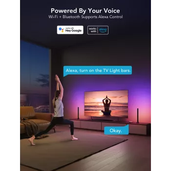 Govee H6046 TV šviesos juostos | LED apšvietimas | RGBIC, 2,4 GHz Wi-Fi, Bluetooth