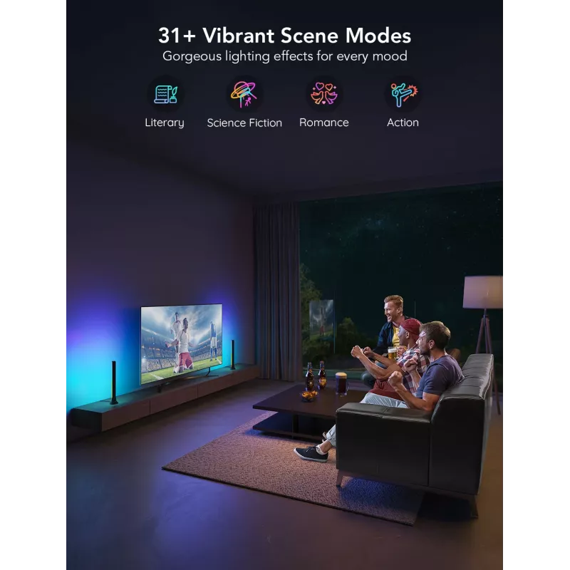 Govee H6046 TV šviesos juostos | LED apšvietimas | RGBIC, 2,4 GHz Wi-Fi, Bluetooth