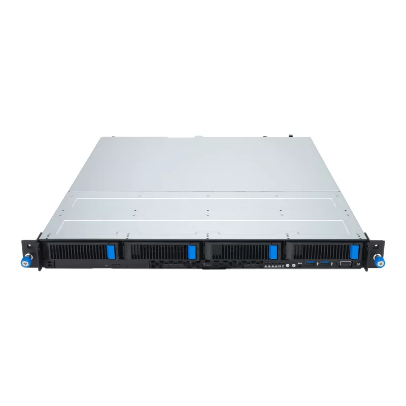 Stovo serveris ASUS RS300-E12-RS4, 1U, Intel C262, LGA1700, Xeon E-2400, 4x karštai keičiami 3,5 colio lizdai, 450W PSU, DDR5 UDIMM iki 128GB