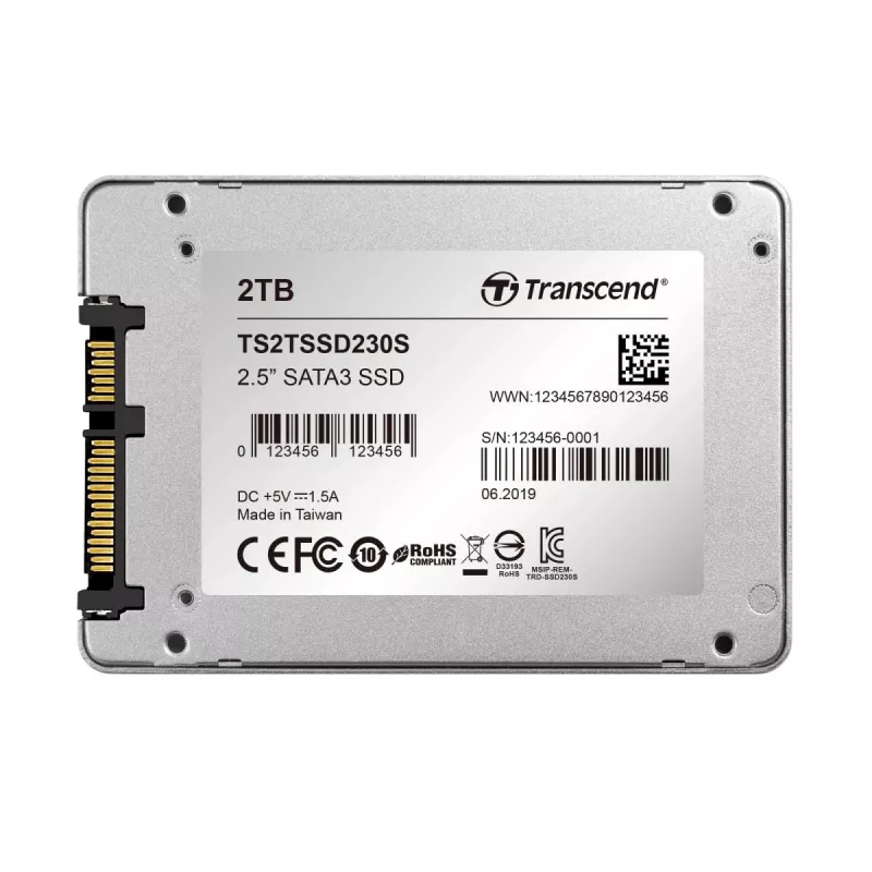 TRANSCEND SSD 230s 2TB 2.5 colio SATA III 6Gb/s TLC aliuminio korpusas