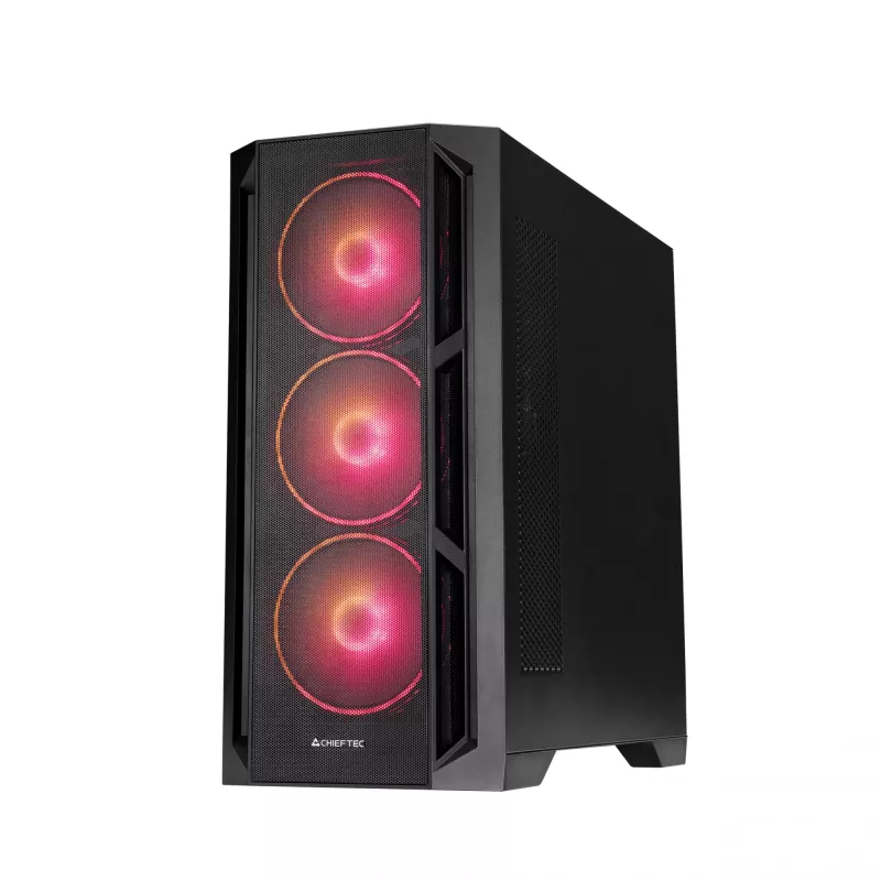 Chieftec korpusas GA-01B-L-OP APEX LUMO Midi Tower juodas