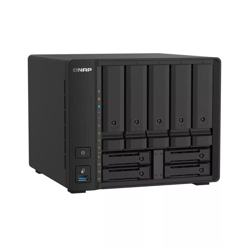 QNAP TS-932PX NAS bokštinis Annapurna Labs Alpine AL-324 4 GB DDR4 0 TB QNAP Turbo System juoda