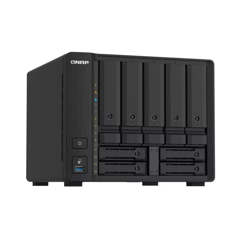 QNAP TS-932PX NAS bokštinis Annapurna Labs Alpine AL-324 4 GB DDR4 0 TB QNAP Turbo System juoda
