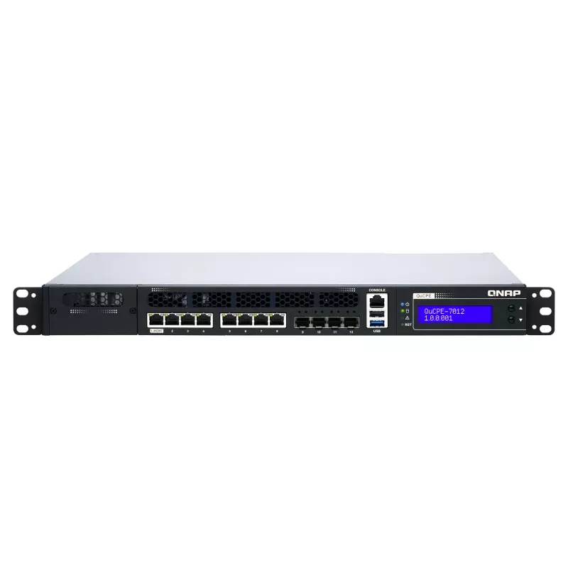QNAP QuCPE-7012 tinklo virtualizavimo serveris su Intel Xeon D-2166NT, 32GB DDR4, 256GB RAM