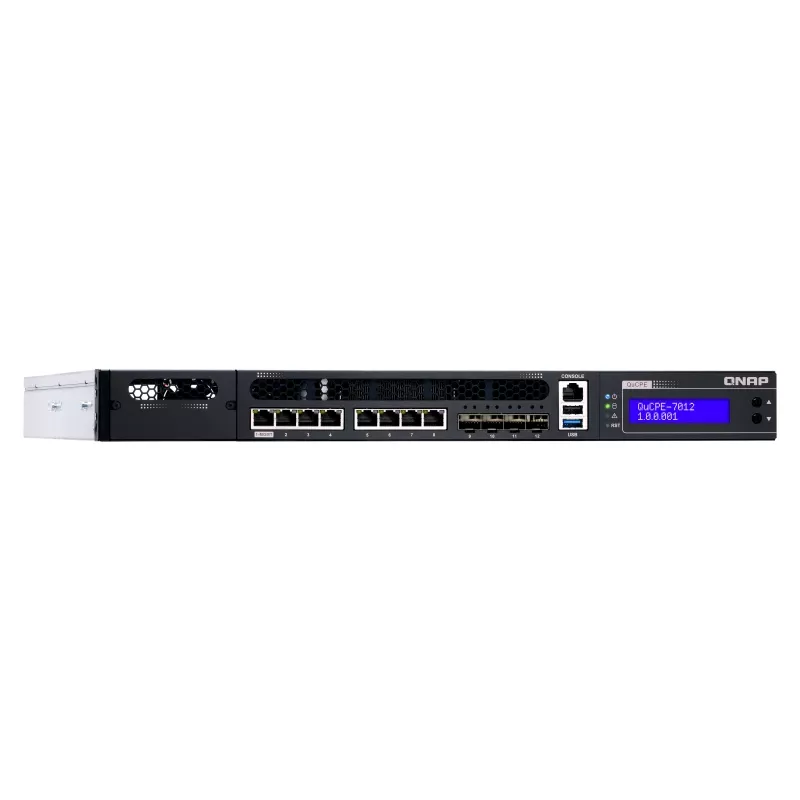 QNAP QuCPE-7012 tinklo virtualizavimo serveris su Intel Xeon D-2166NT, 32GB DDR4, 256GB RAM