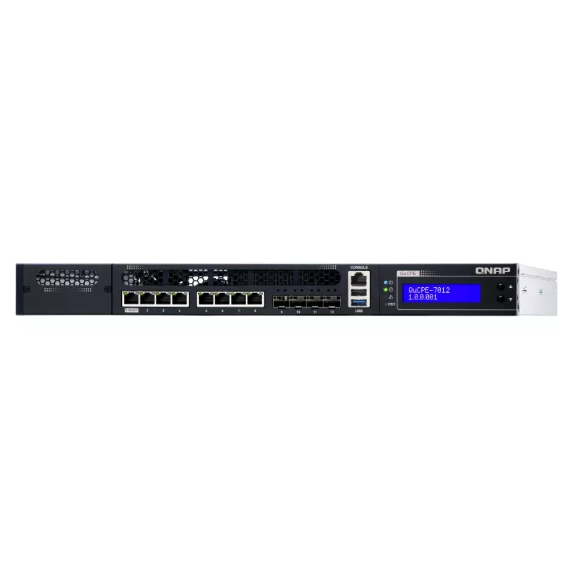 QNAP QuCPE-7012 tinklo virtualizavimo serveris su Intel Xeon D-2166NT, 32GB DDR4, 256GB RAM