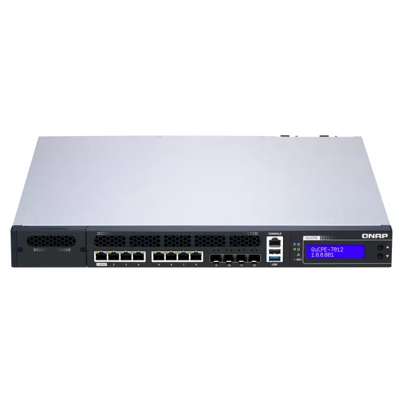 QNAP QuCPE-7012 tinklo virtualizavimo serveris su Intel Xeon D-2166NT, 32GB DDR4, 256GB RAM
