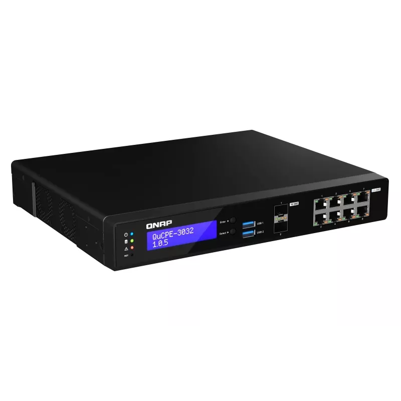 QNAP QuCPE-3032 Intel Atom C3558R 8GB DDR4 2.5GbE tinklo virtualizavimo įranga