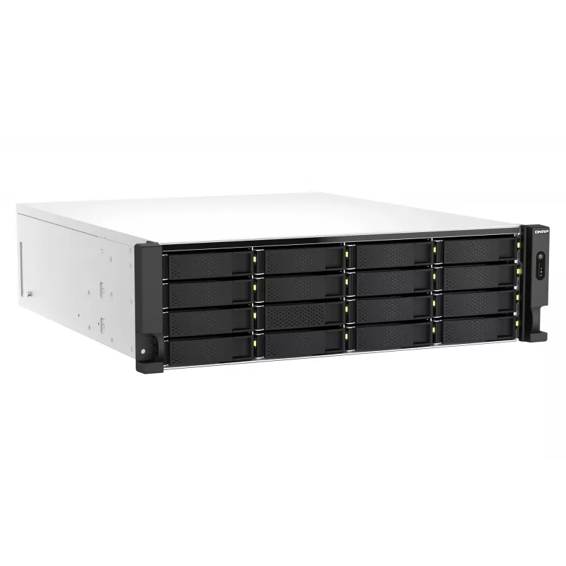 QNAP TS-h2287XU-RP NAS stelažas (3U) Intel Xeon E-2378 64 GB DDR4 0 TB QuTS hero Juoda, Balta