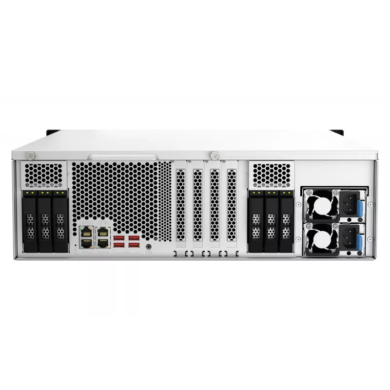 QNAP TS-h2287XU-RP NAS stelažas (3U) Intel Xeon E-2378 64 GB DDR4 0 TB QuTS hero Juoda, Balta