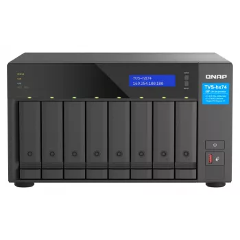 QNAP TVS-h874X NAS bokštas Intel® Core™ i9 64 GB DDR4 0 TB QuTS hero Juoda