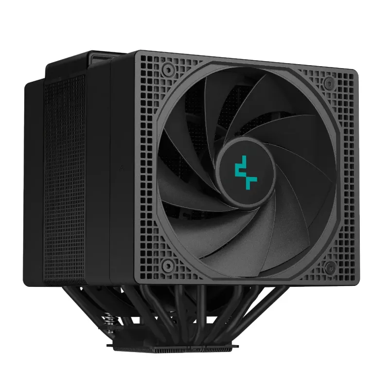 Oro aušintuvas DeepCool ASSASSIN IV VC VISION – dviejų ventiliatorių 120/140 mm, 300 W TDP, 7 šilumos vamzdelių, LGA115x/LGA1200/LGA1700/LGA20xx suderinamas, Juodas