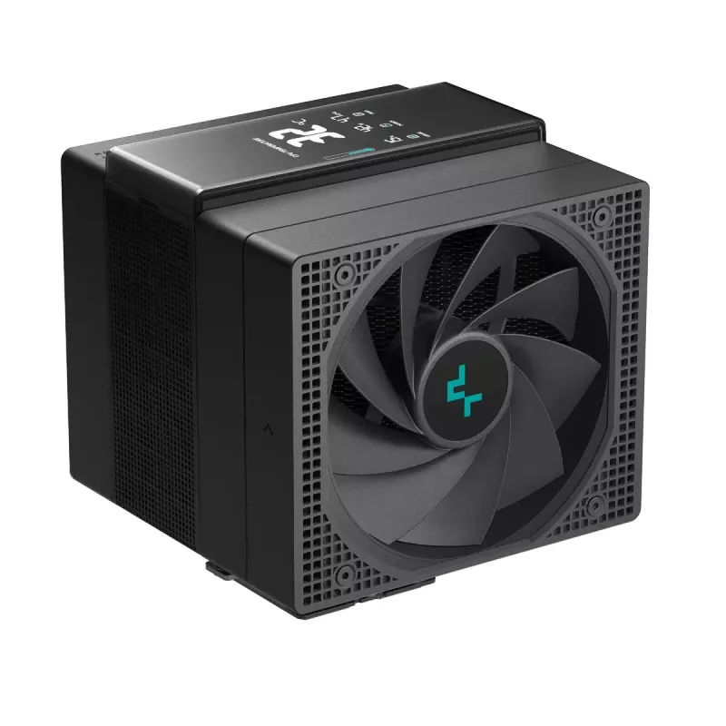 Oro aušintuvas DeepCool ASSASSIN IV VC VISION – dviejų ventiliatorių 120/140 mm, 300 W TDP, 7 šilumos vamzdelių, LGA115x/LGA1200/LGA1700/LGA20xx suderinamas, Juodas