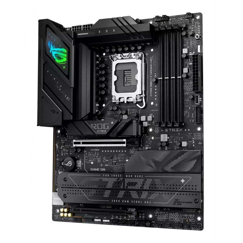 Motininė plokštė ASUS ROG STRIX B860-F GAMING WIFI — Intel B860, LGA 1851, ATX, DDR5, 4x DIMM, Wi‑Fi 7, 2.5Gb LAN, 4x M.2