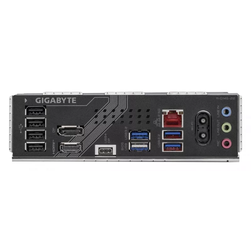 GIGABYTE B860M GAMING X WIFI6E pagrindinė plokštė – Intel Core Ultra serijos procesoriams, 8+1+2+2 fazių VRM, iki 9200MHz DDR5, 1xPCIe 5.0 + 1xPCIe 4.0 M.2, 2.5GbE LAN, WIFI 6E, USB 4