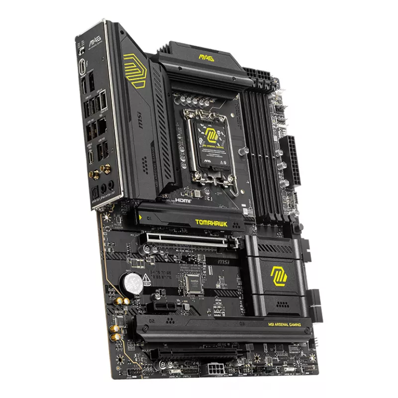 Motininė plokštė MSI MAG B860 TOMAHAWK WIFI — Intel B860, LGA 1851, ATX, DDR5, 4x DIMM, 3x M.2, Wi‑Fi 7, 5GbE