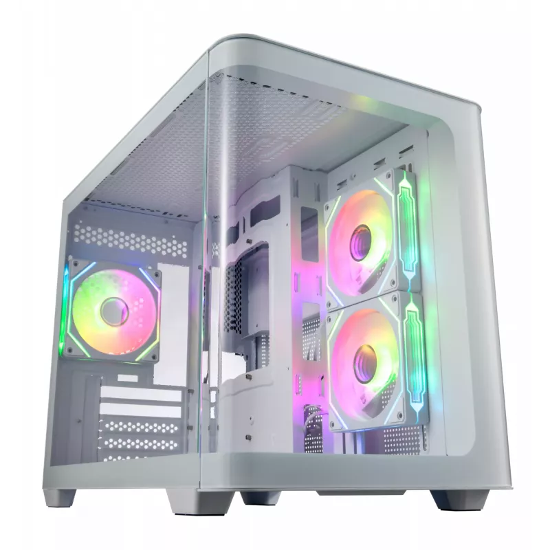 FSP S380-WA korpusas Mini Tower mITX, mATX baltas ARGB
