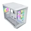 FSP S380-WA korpusas Mini Tower mITX, mATX baltas ARGB