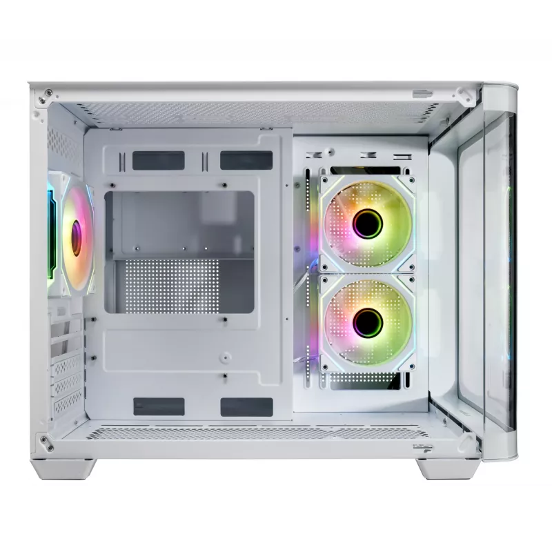 FSP S380-WA korpusas Mini Tower mITX, mATX baltas ARGB