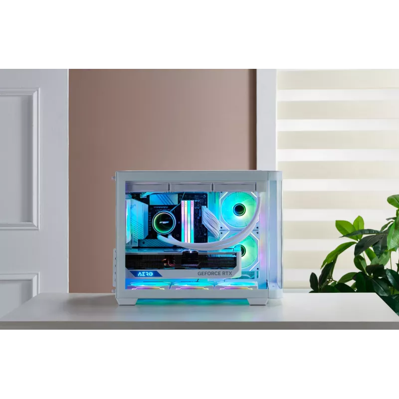 FSP S380-WA korpusas Mini Tower mITX, mATX baltas ARGB